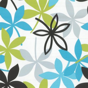 Blue and Green Floral Wallpaper