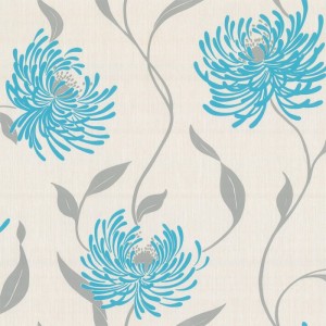 Blue Floral Wallpaper