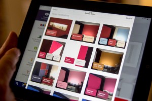 Dulux App showing feature wall colours
